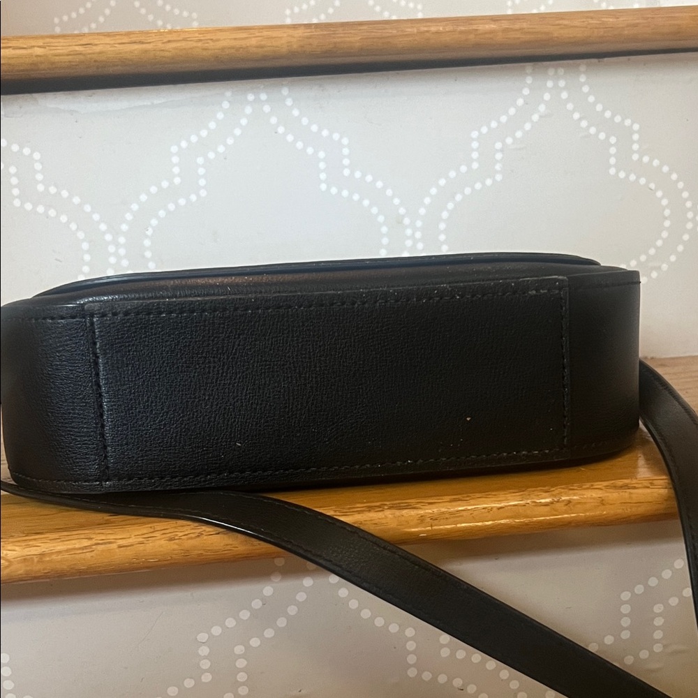 Marc Jacobs Rider Medium Black Leather Saddle Crossbody with Gold Hardware - Picture 8 of 13